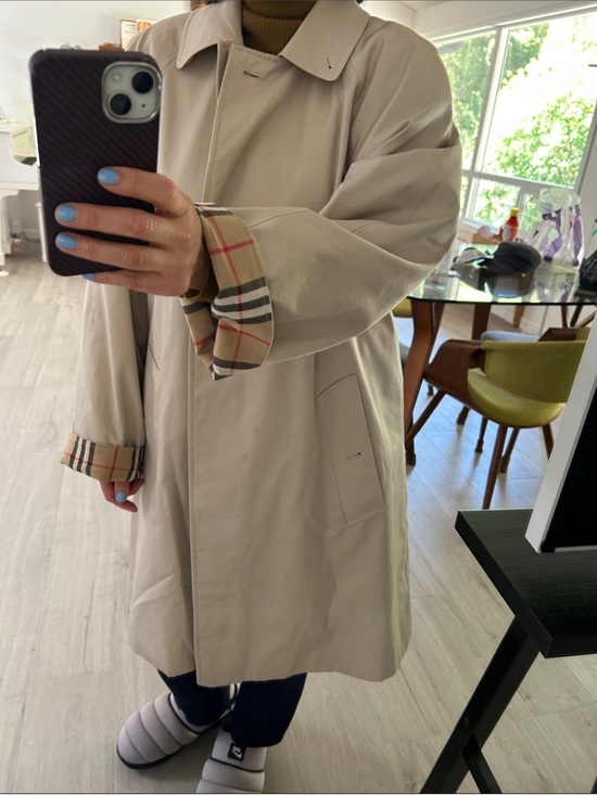 Burberry Jackets & Blazers - Burberry Stone Trench Coat with Signature Plaid Cuff